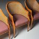 Set of 4 vintage faux bamboo chairs
