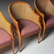Ensemble de 4 chaises vintage en faux bambou