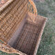 Vintage 1960 wicker storage bench