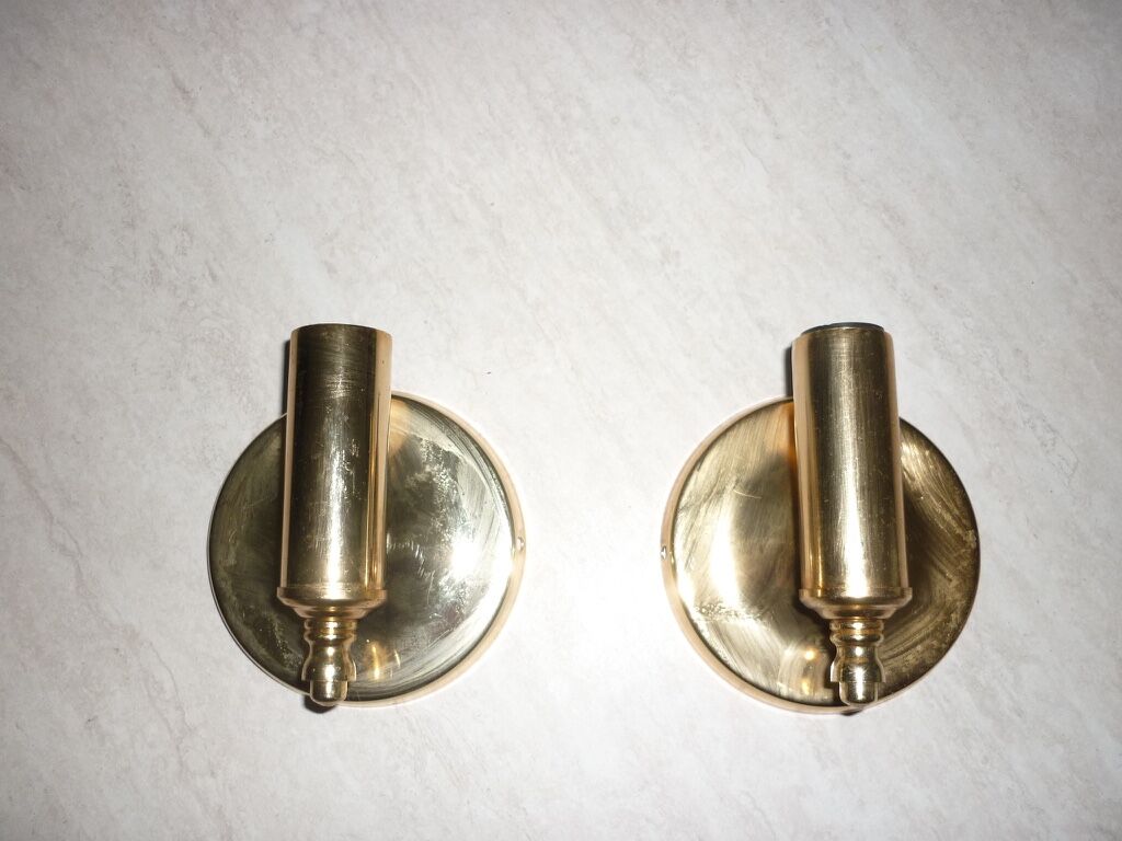 Pair of gold wall sconces