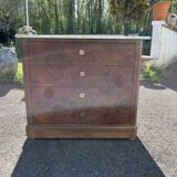 Commode Louis-Philippe  XIXᵉ, dessus marbre blanc