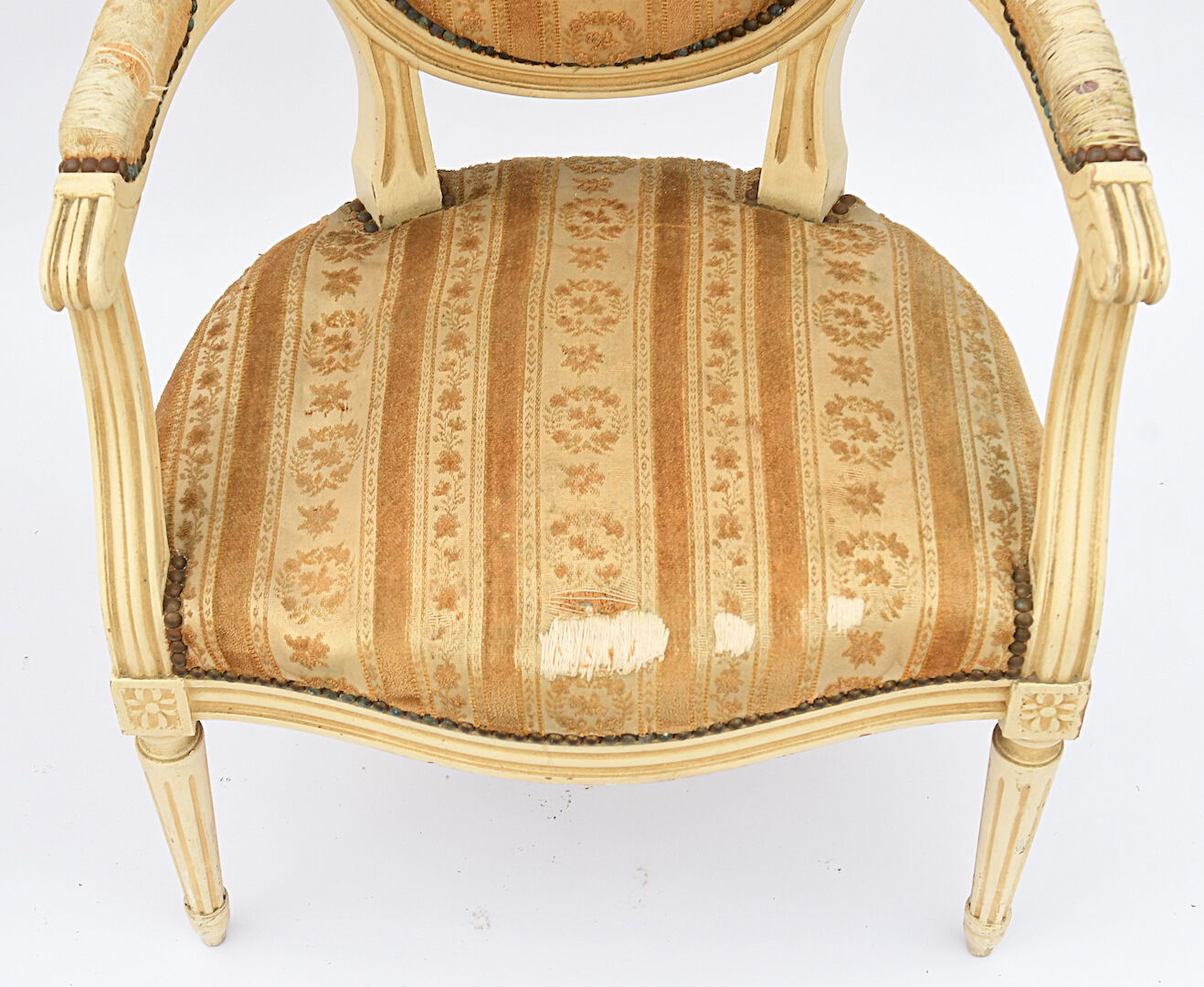 Pair of Louis XVI style armchairs