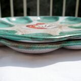 Ensemble de 2 assiettes à huîtres vallauris