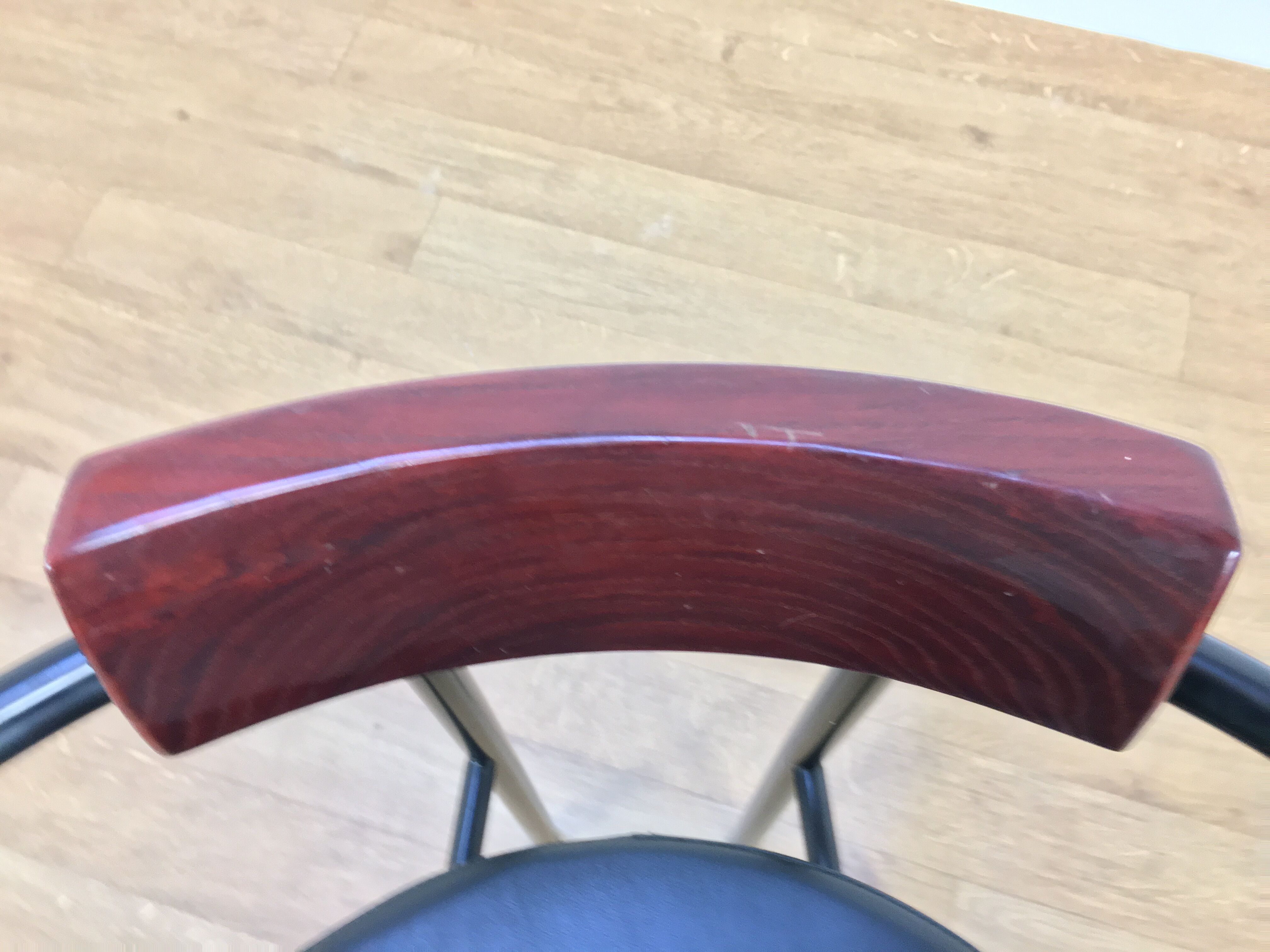 Artelano leather and wood office chair, 80s