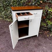 Buffet blanc vintage 2 portes et 2 tiroirs