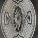 Aperitif dish in molded glass. stylish boho chic. starry, cross, leafy patterns