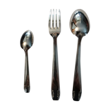 Housewife 37 pieces of silver metal silverware Saint Medard