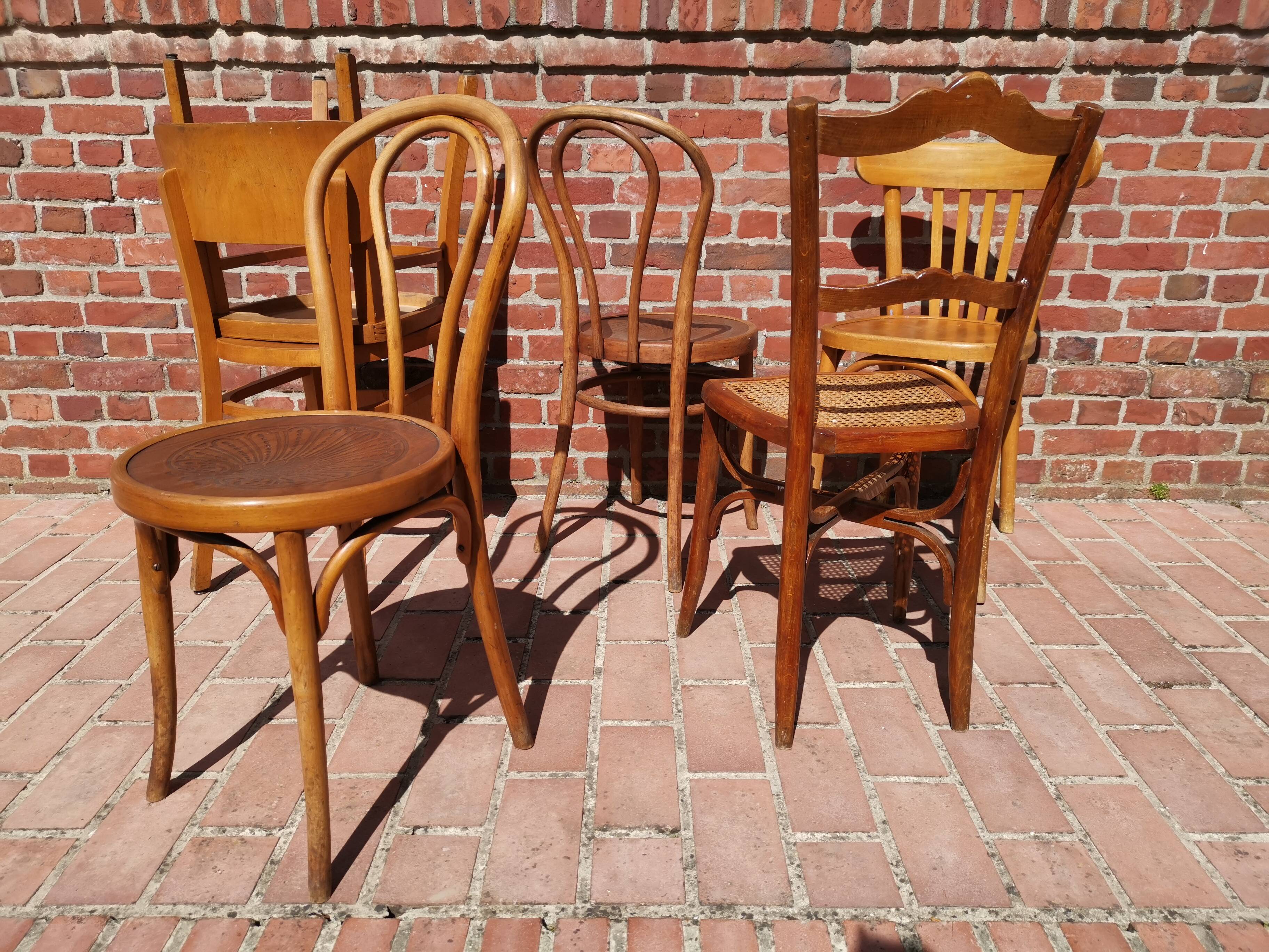 Lot of 6 chairs Jacob - Josef Kohn, Thonet, Mahieu