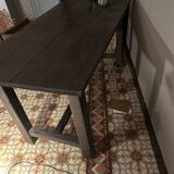 Black solid wood workshop table