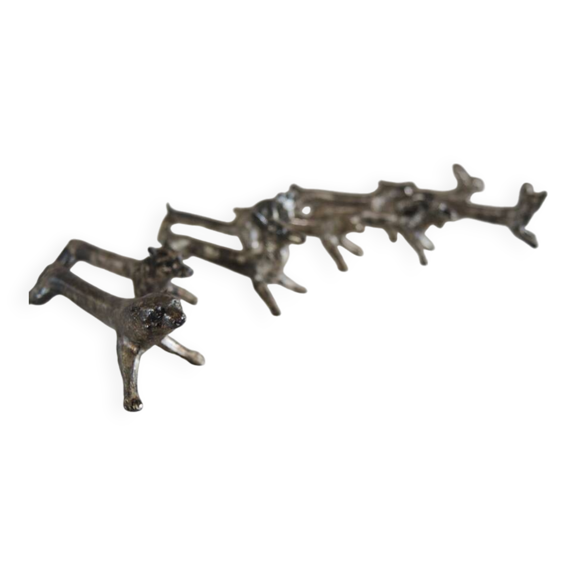 10 Antique Metal Animal Knife Holders