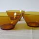 3 yellow amber glass bowls from Duralex in very good condition