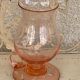 Vintage transparent pink glass photophore