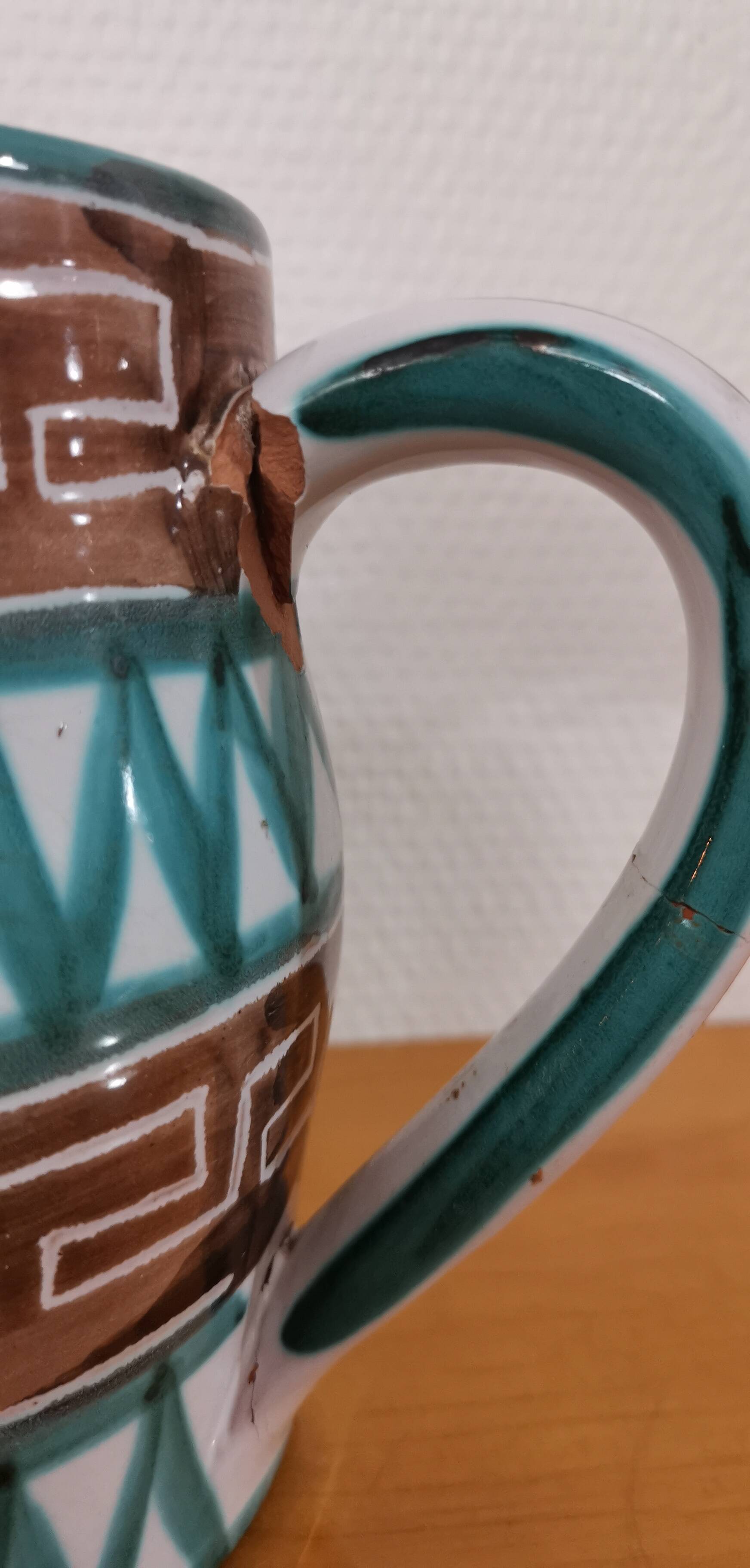 Pitcher signed RP Robert Picault Vallauris Vintage