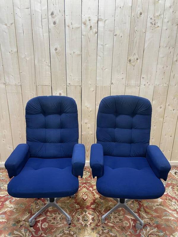 Paire de fauteuils de bureau 1970