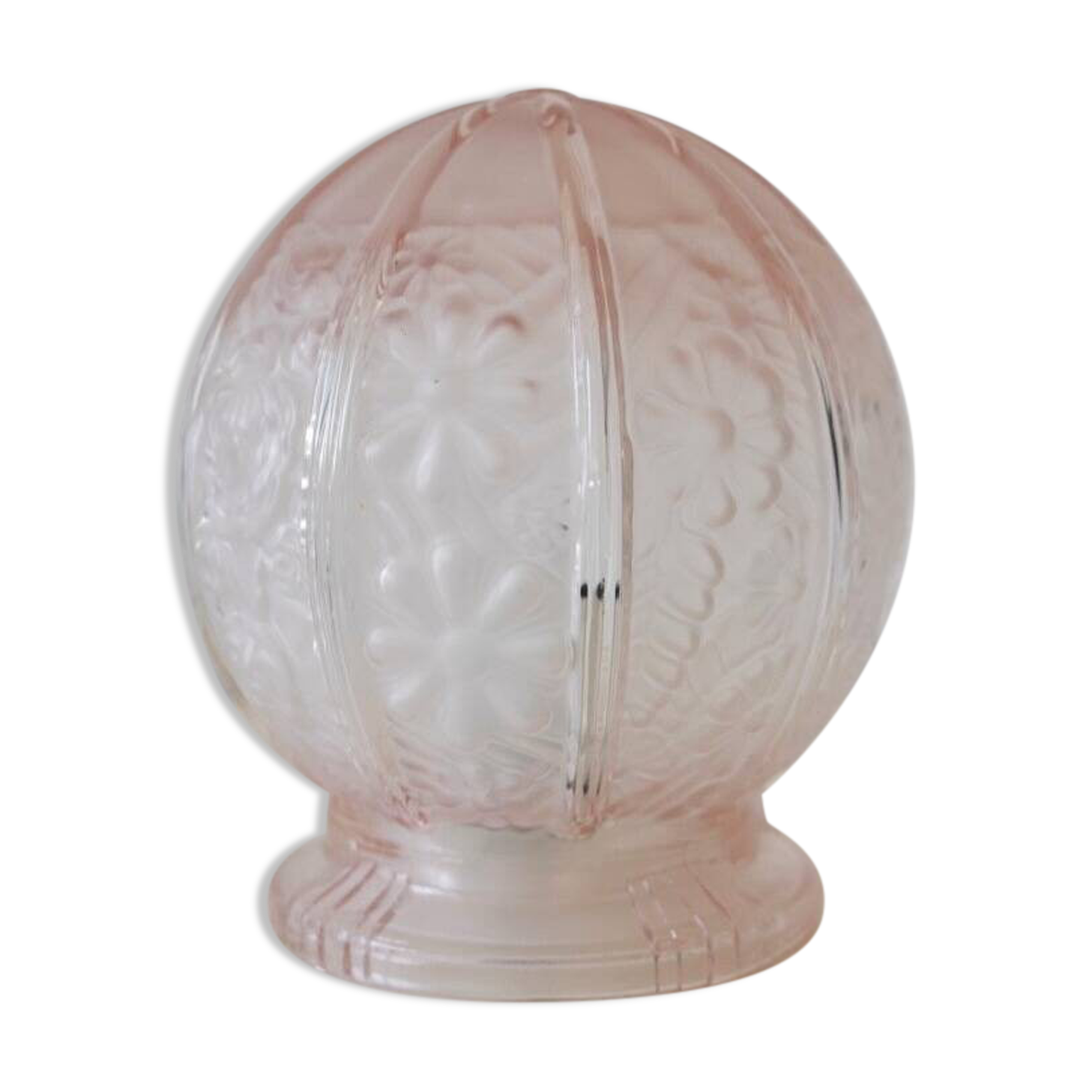 Art Deco pink glass lamp