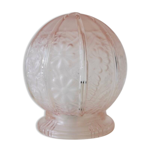 Lampe art déco verre - rose