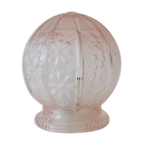 Art Deco pink glass lamp