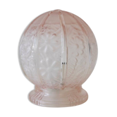 Art Deco pink glass lamp