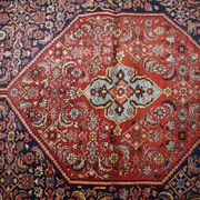 Handmade antique Persian Bidjar rug 4.5' x 5.6' (137cm x 170cm) 1900s - 1B740