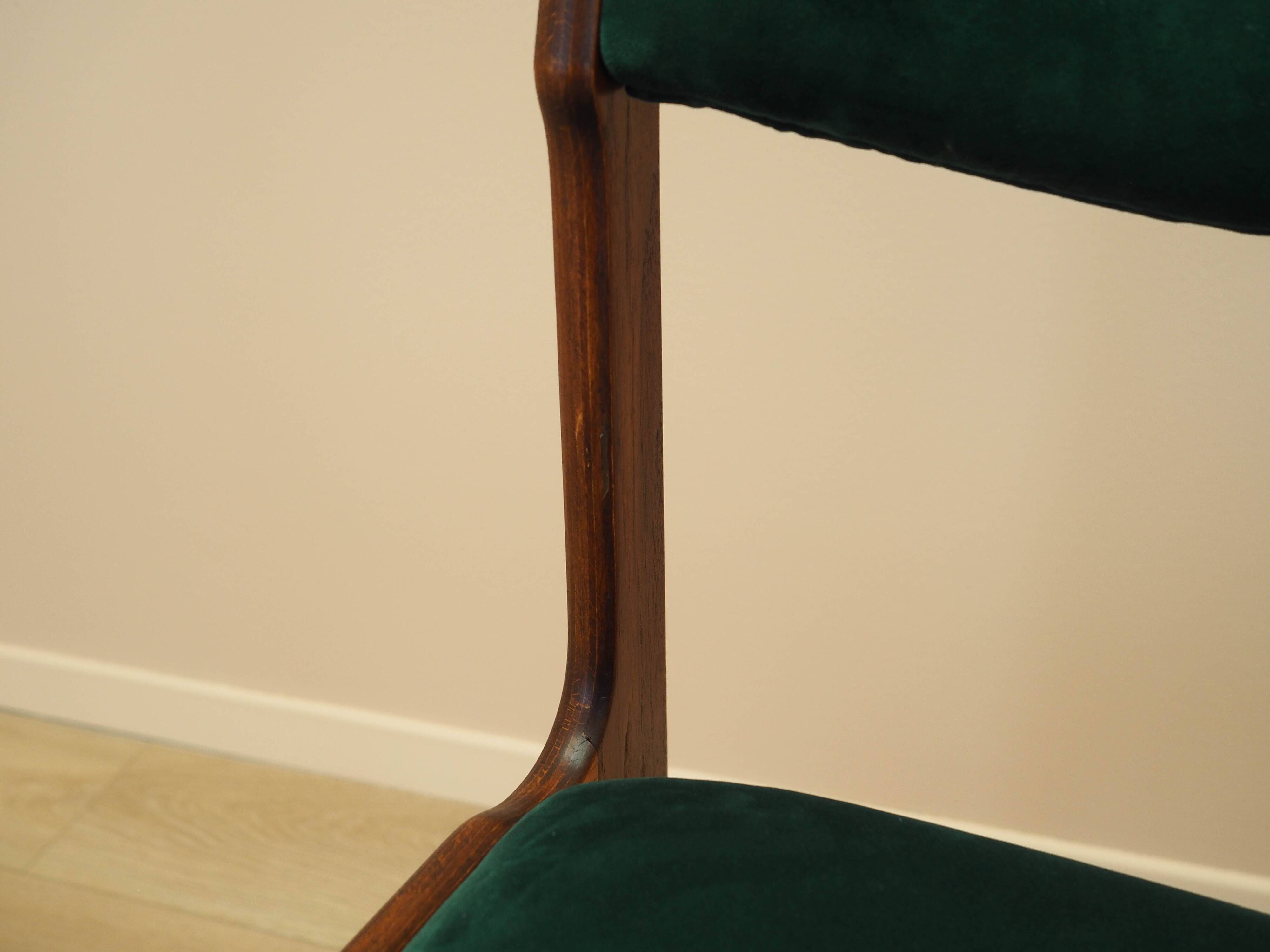 Set of six teak chairs, Danish design, 1970s, production: Denmark