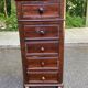 Vintage walnut and marble chest of drawers from 1920.