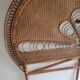 Peacock rattan headboard bed