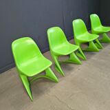 Set of 4 casalino dining chair by Alexander Begge for Casala, 1970s