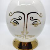Vincent Darré X Monoprix carafe or vase in white and gold ceramic