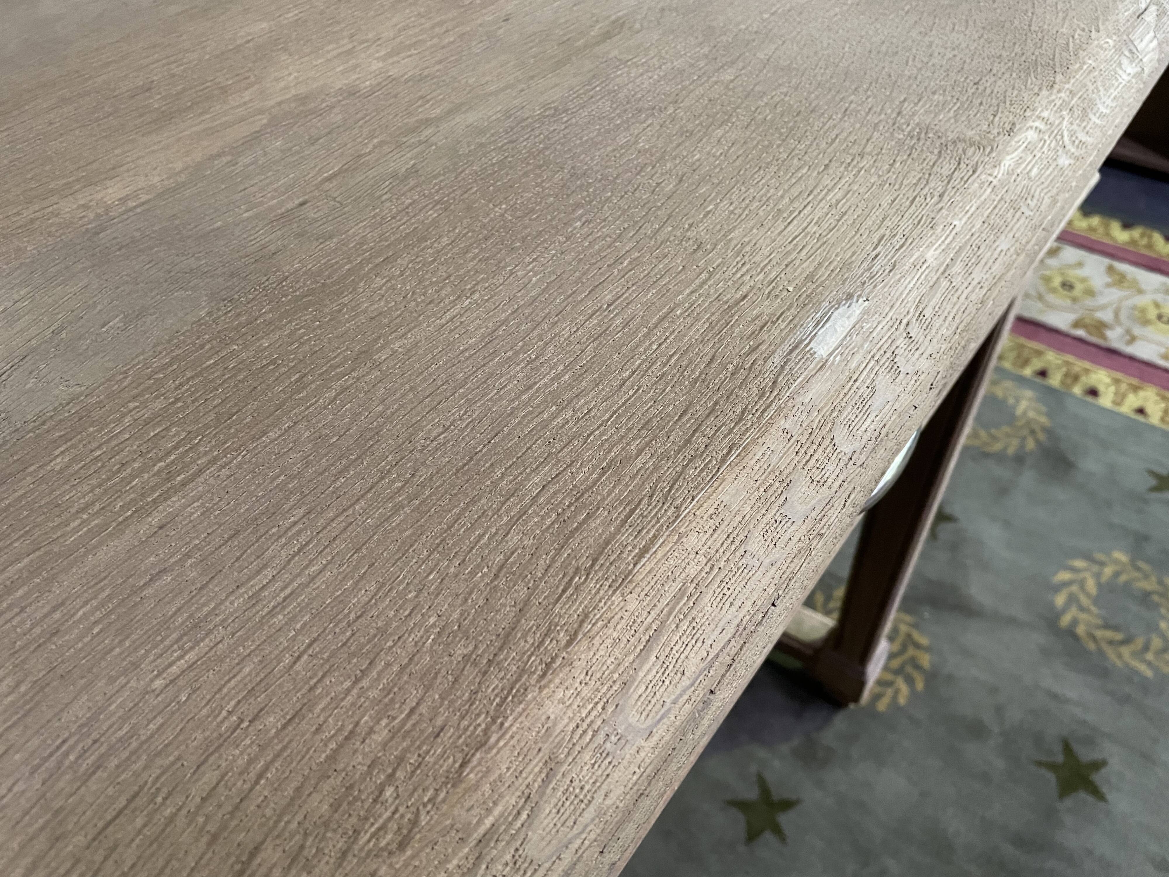 Flat desk with solid oak Henri II aero gummed