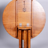 Table à manger en chêne Biedermeier restaurée, bureau pliant, Autriche, années 1830