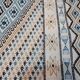 Tapis blanc et bleu marocain en laine fait main - 240x150cm