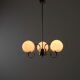 Mid-century glass chandelier Lidokov, 1960's