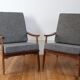 Scandinavian boomerang armchair 60s