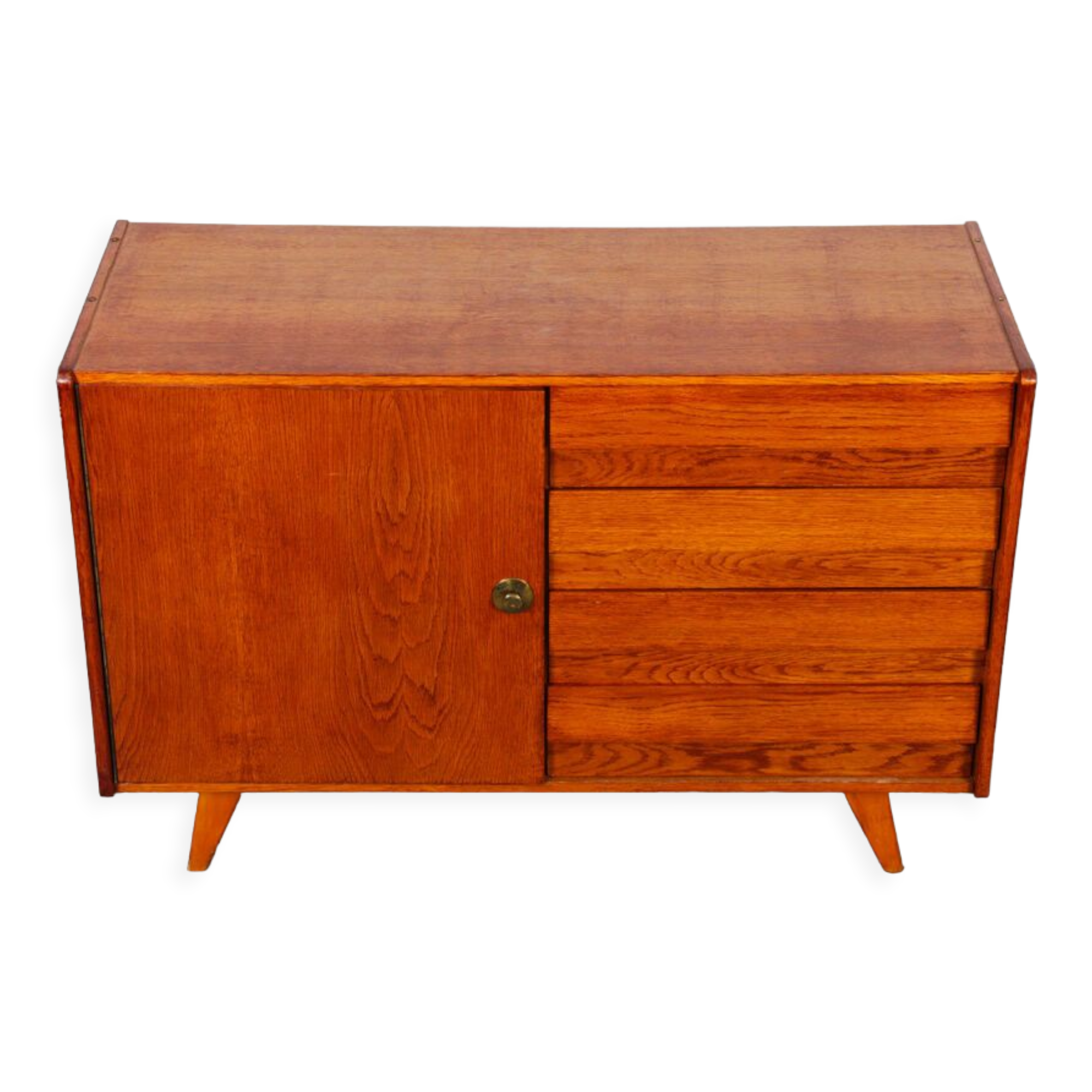 Vintage oak buffet by Jiri Jiroutek, model U-458, 1960