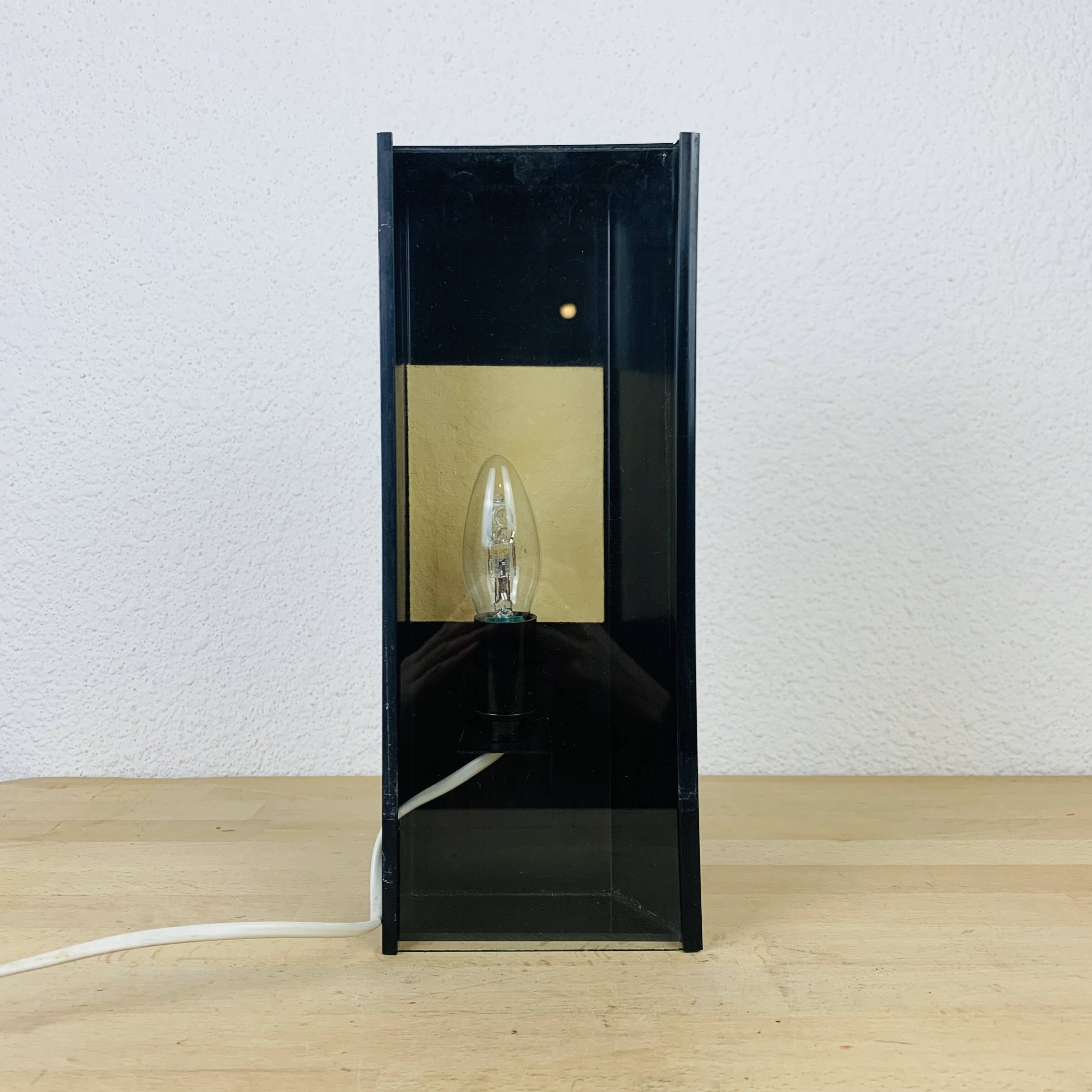 70s geometric glass lamp