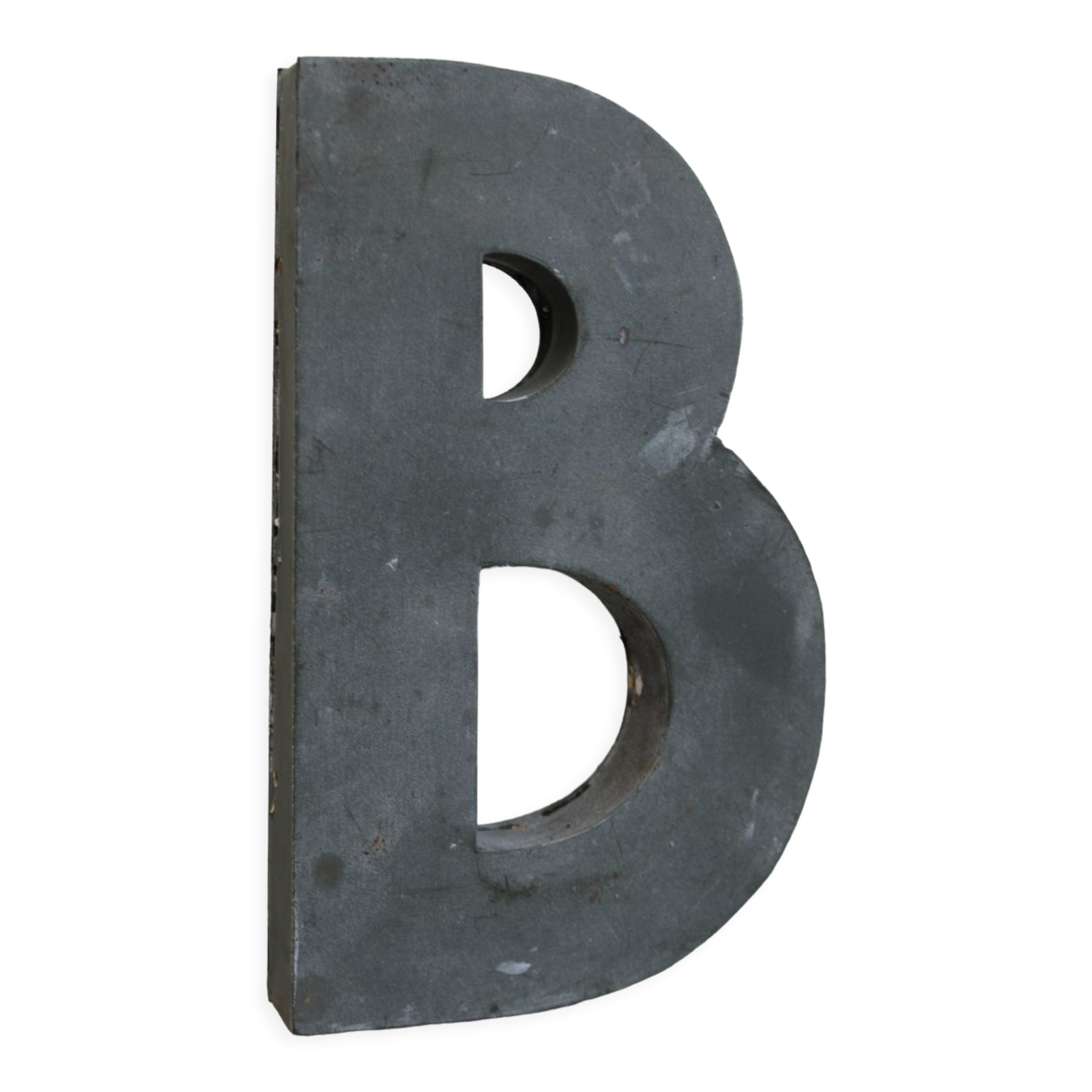 Letter of sign in zinc