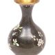 Chinese enameled brass vase