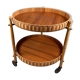 Mid-century wooden bar trolley
