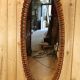 Large oval wooden mirror 1950