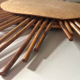 Vintage rattan sun mirror 60 years