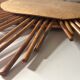 Vintage rattan sun mirror 60 years
