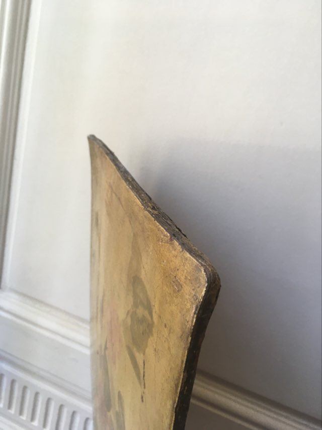 Peinture huile sur carton ancienne