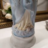 Antique Religious Biscuit Statuette Virgin Mary Sacred Heart