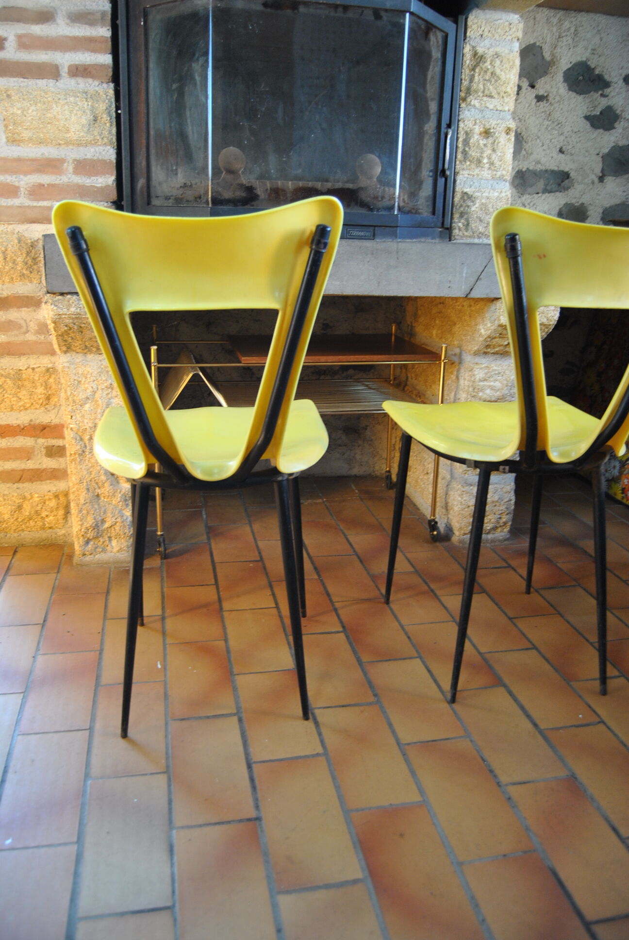 Pair of Gilac vintage 70s design chairs
