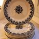 12 flat plates Terre de Fer, Brienne model, HB&CIE manufacture
