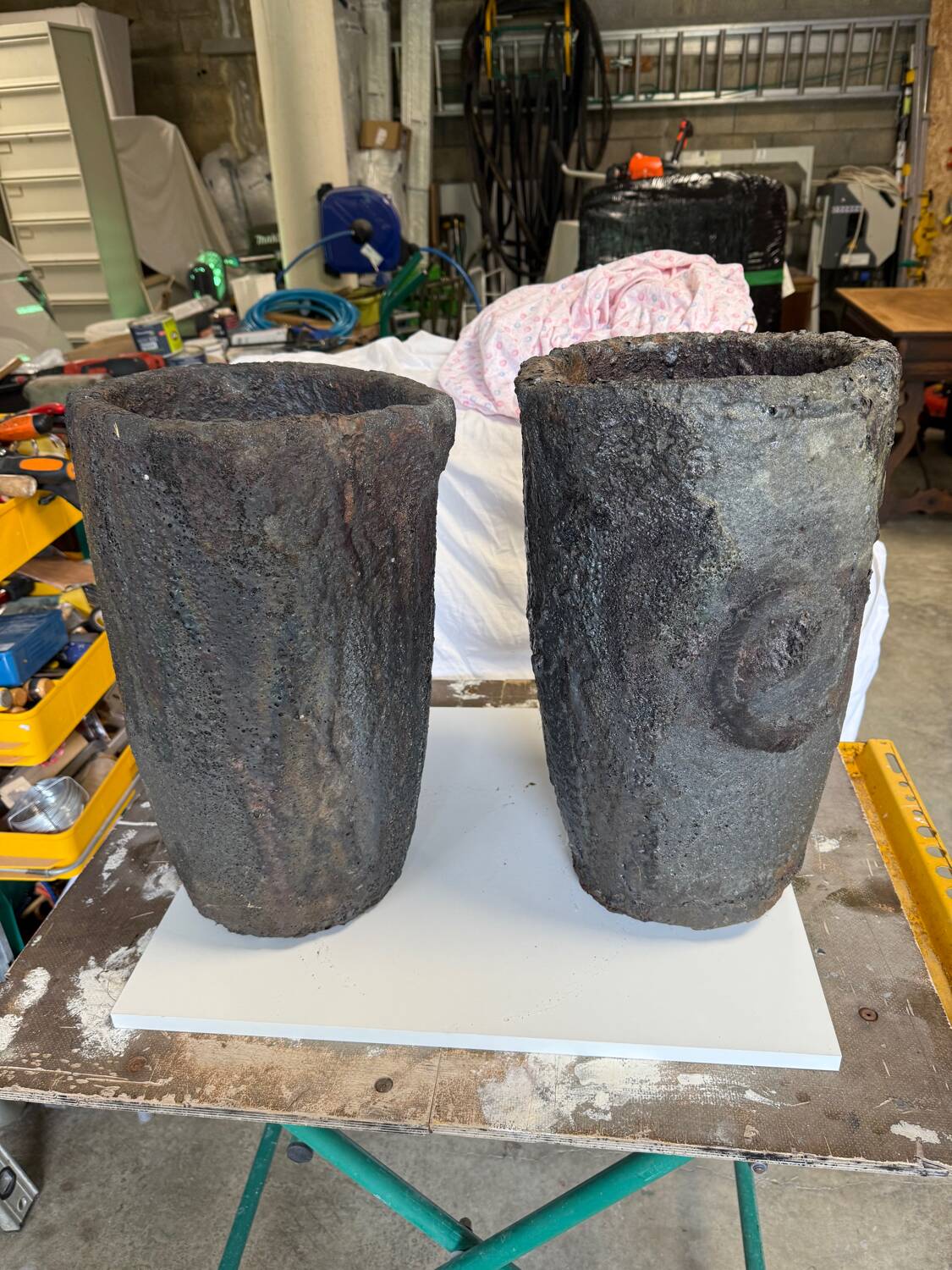 Foundry crucibles industrial decoration