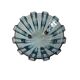 Art Deco Style Geometric Blue Glass Bowl (By Scailmont)