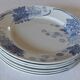 Lot 6 flat plates iron earth K&G Lunéville Platane series