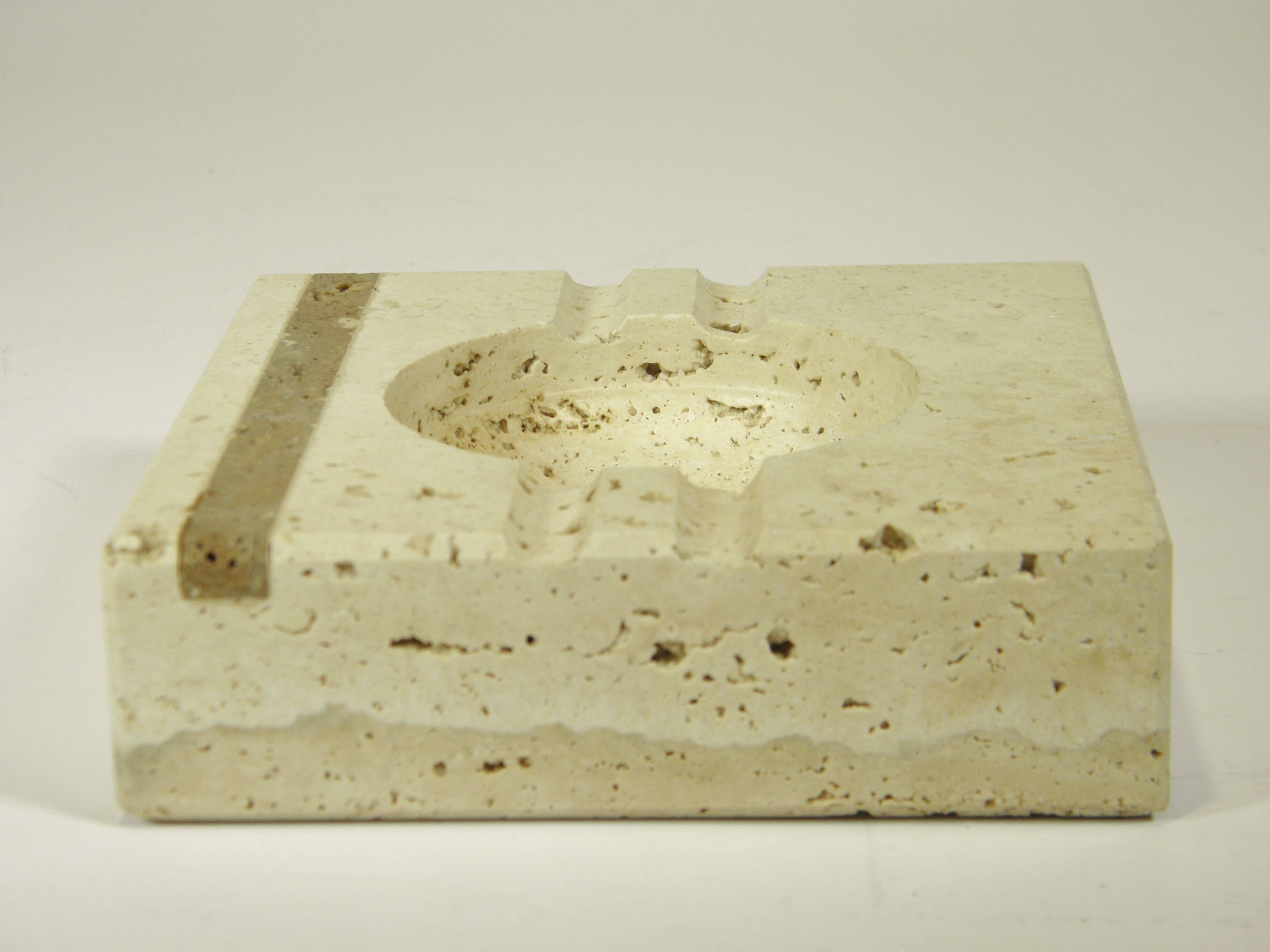 Ashtray, Tray in Travertine