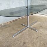 Design chrome oval table